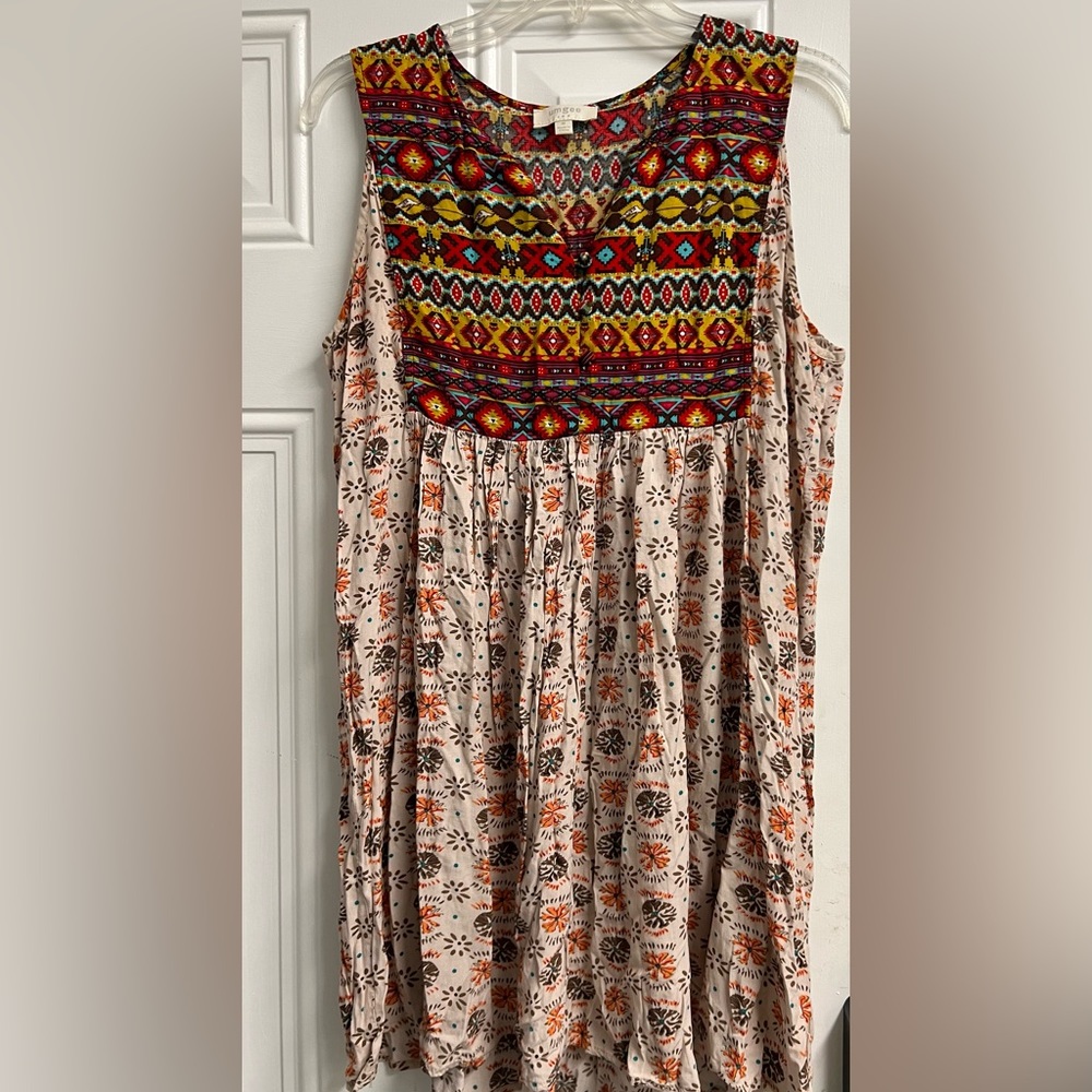 Umgee Multi Print Dress